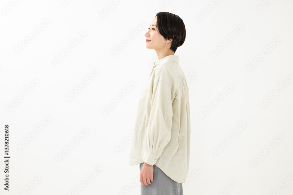 笑顔のミドル女性 笑顔のミドル女性