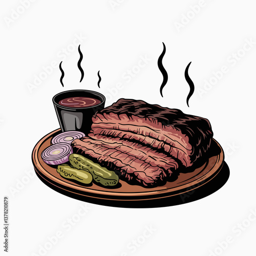 Smoked Brisket Plate with Pickles