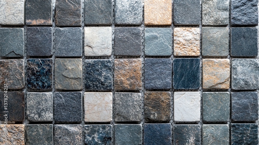 Abstract ceramic mosaic tile wall texture, commonly seen in kitchens, bathrooms, or living rooms. Abstract ceramic mosaic tile wall texture, commonly seen in kitchens, bathrooms, or living rooms.