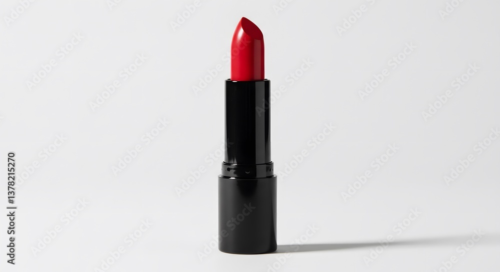 Vibrant Red Lipstick: A striking close-up of a bright red lipstick against an isolated background, symbolizing beauty, elegance, and confidence. Vibrant Red Lipstick: A striking close-up of a bright red lipstick against an isolated background, symbolizing beauty, elegance, and confidence.