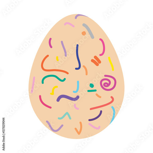 A vibrant vector artwork presents uniquely designed Easter eggs with detailed embellishments, conveying themes of rebirth, hope, and the cherished customs of Easter celebrations.

