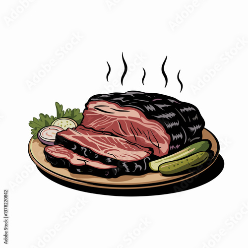 Smoked Brisket Plate with Pickles