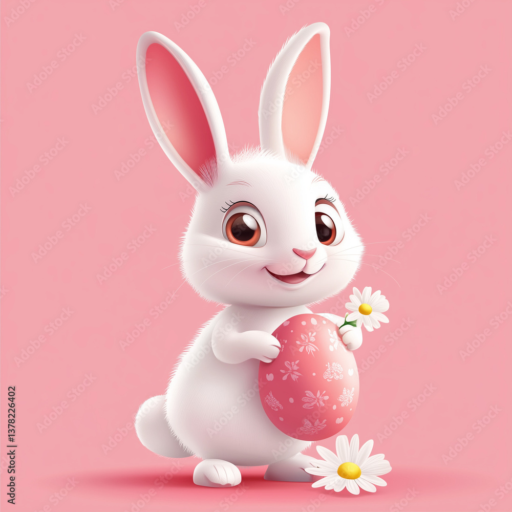 illustration easter bunny with easter eggs illustration easter bunny with easter eggs