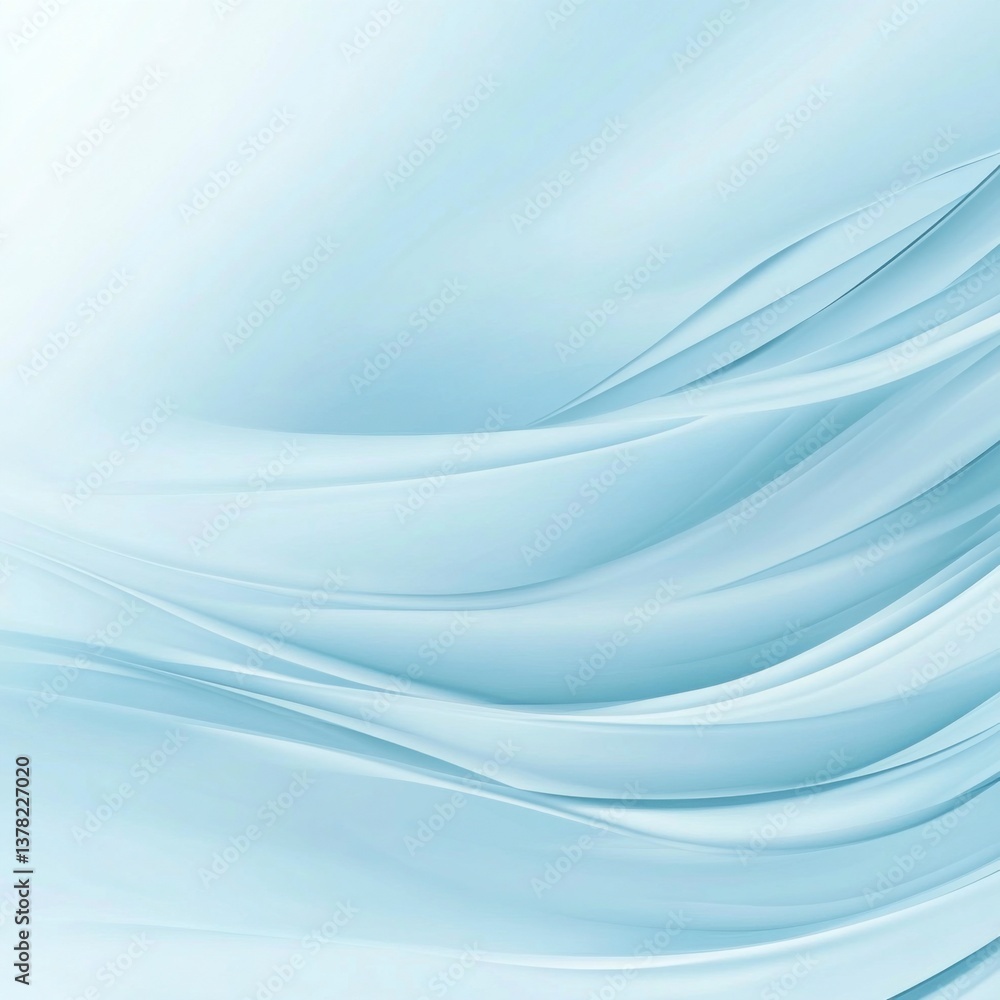 Naklejka premium Flowing abstract waves digital art contemporary design minimalist style soft colors fluid motion