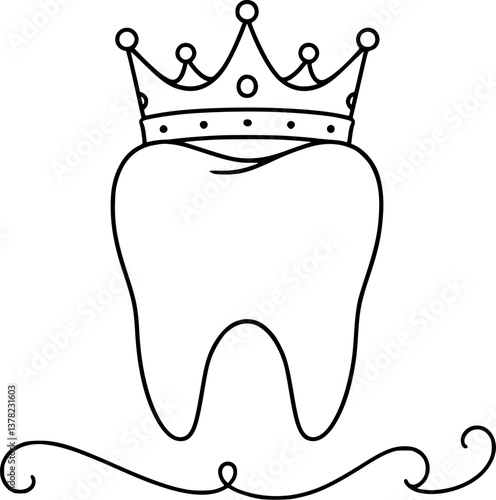 tooth with crown, dental crown