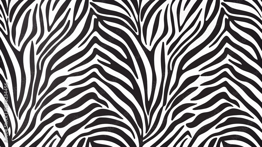 Seamless vector illustration of a zebra print fabric background featuring bold black and white stripes. Seamless vector illustration of a zebra print fabric background featuring bold black and white stripes.