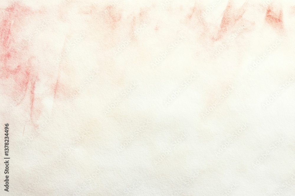 Obraz premium White Kinwashi paper background texture red watercolor.