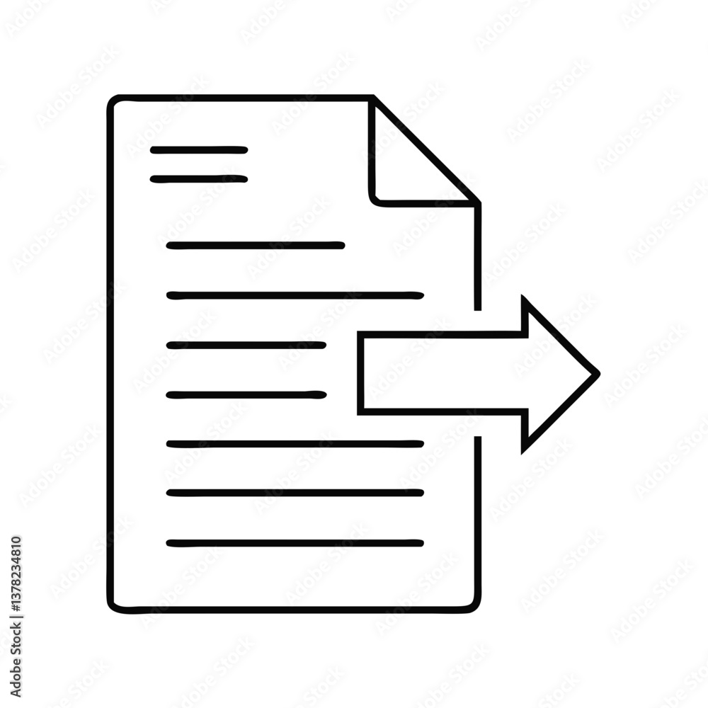 Share file icon design featuring a document with an arrow pointing right in minimalistic style,Suitable for any business, website Share file icon design featuring a document with an arrow pointing right in minimalistic style,Suitable for any business, website