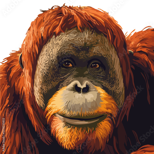 Orangutan, animal, vector, transparent background