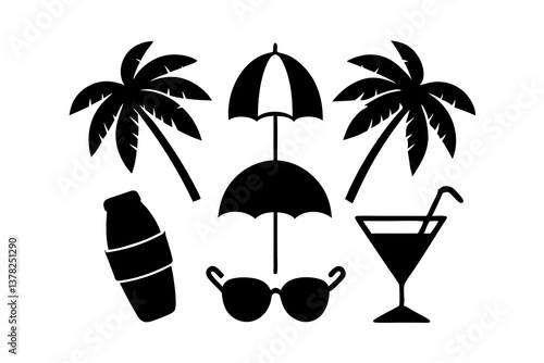 Summer Bundle Svg Summer Elements Svg Summer Vibes Svg