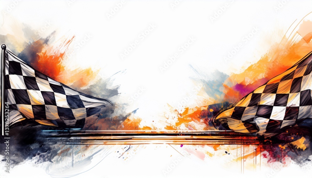 custom made wallpaper toronto digitalcreative border frame of abstract racing flag on red background with copy space , racing winner concept graphic resource