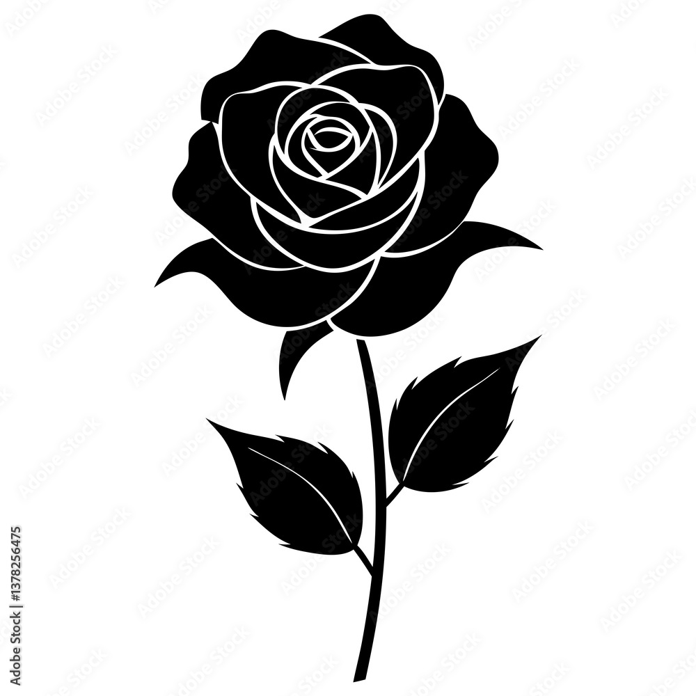 rose on black rose on black
