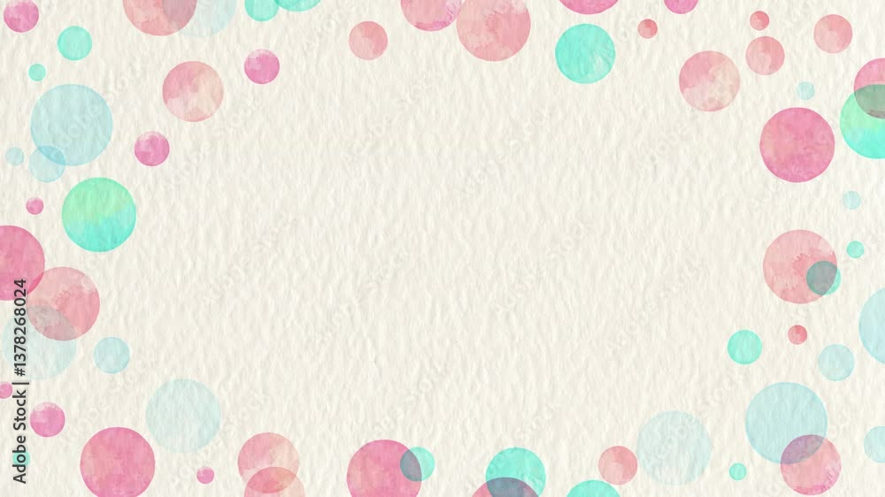 Watercolor bubble frame (blue & pink) Watercolor bubble frame (blue & pink)