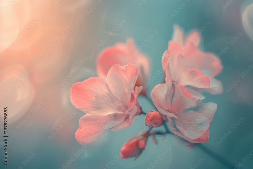 Fototapeta premium Hindu outdoors geranium blossom.