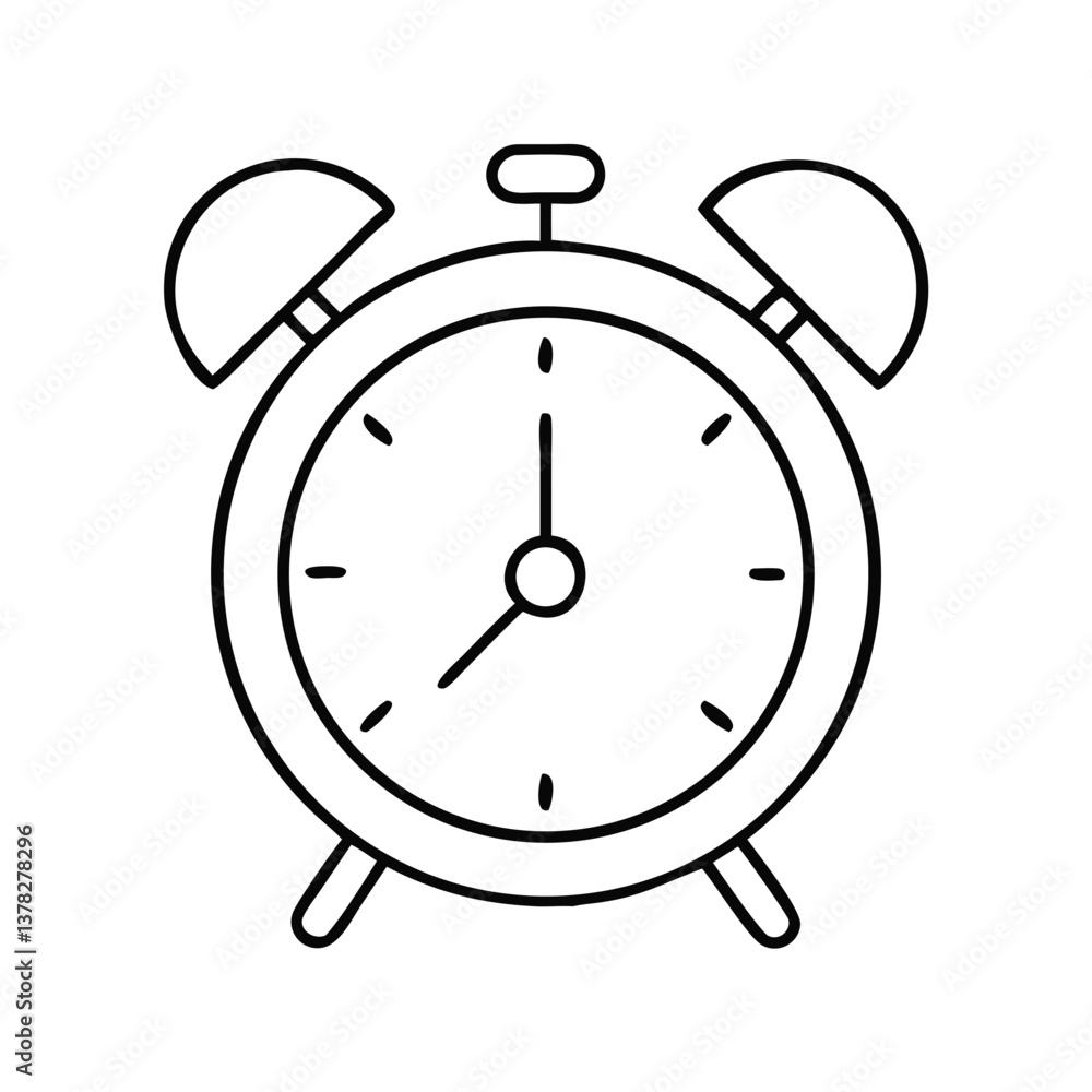 Alarm clock icon design featuring a classic clock with bells in minimalistic style,Suitable for any business, website Alarm clock icon design featuring a classic clock with bells in minimalistic style,Suitable for any business, website