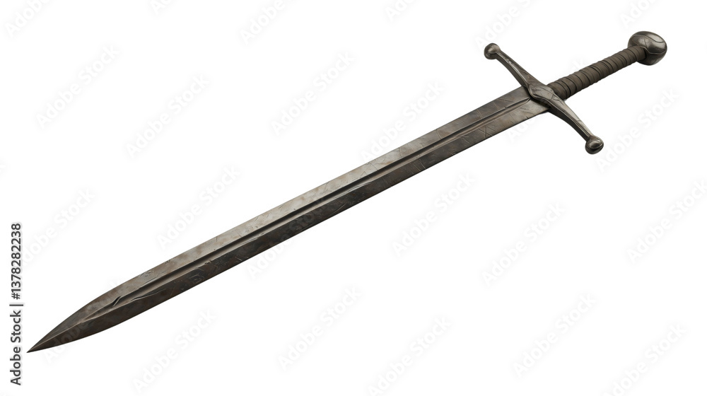 An old, corroded sword affected by rust, starting to decay, a vintage medieval classic sword made of pure steel, set against a transparent background. An old, corroded sword affected by rust, starting to decay, a vintage medieval classic sword made of pure steel, set against a transparent background.