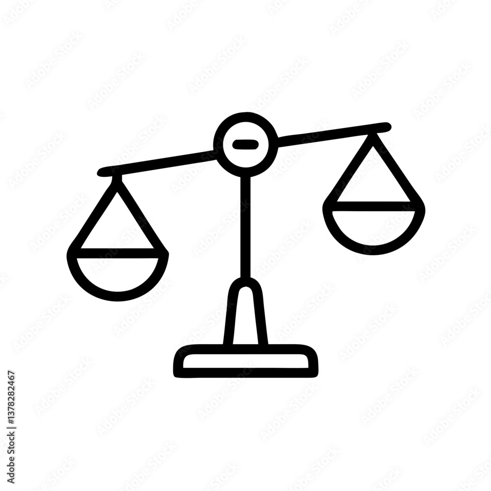 Scales of justice representing balance in law Scales of justice representing balance in law