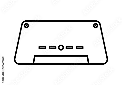 Icono negro de aire acondicionado en fondo blanco