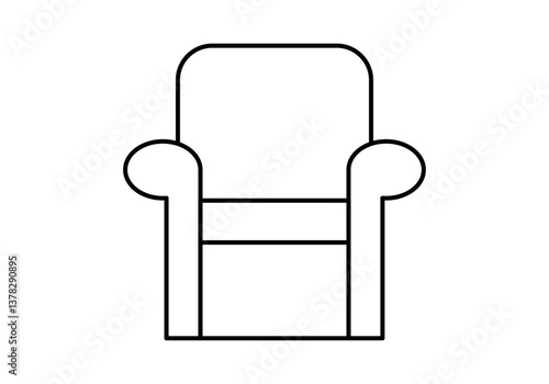 Icono negro de sofá o butaca