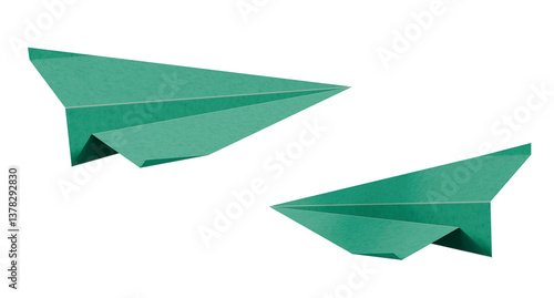 paper airplane isolated on white background