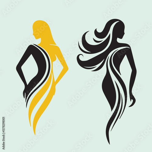 Silhouette of a sexy girl	
