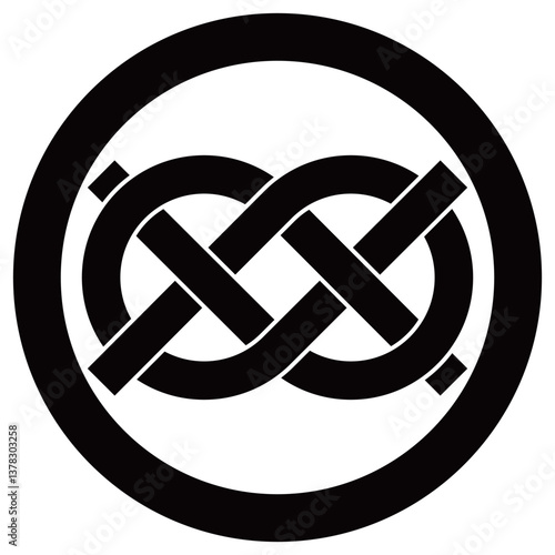 家紋です。丸に華菱宝結びといいます。