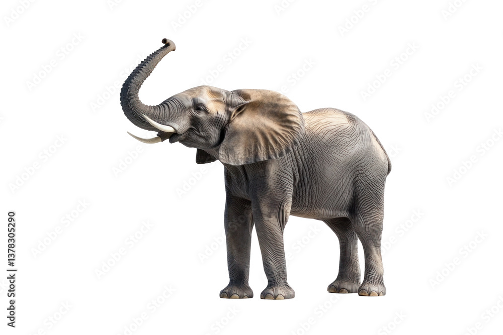 Obraz premium elephant isolated on white background 