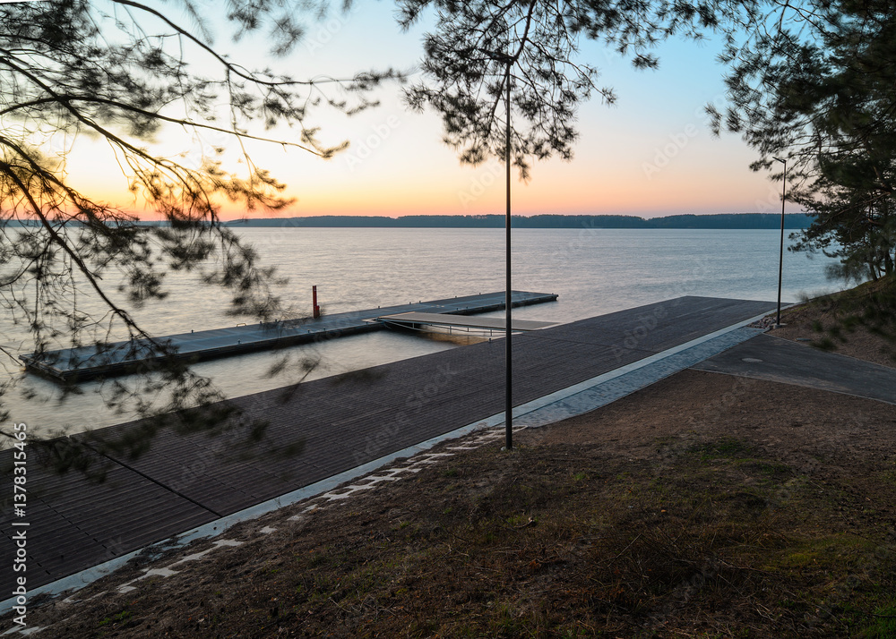 Kaunas lagoon, perfectly arranged infrastructure, for recreation and entertainment in nature by the water.