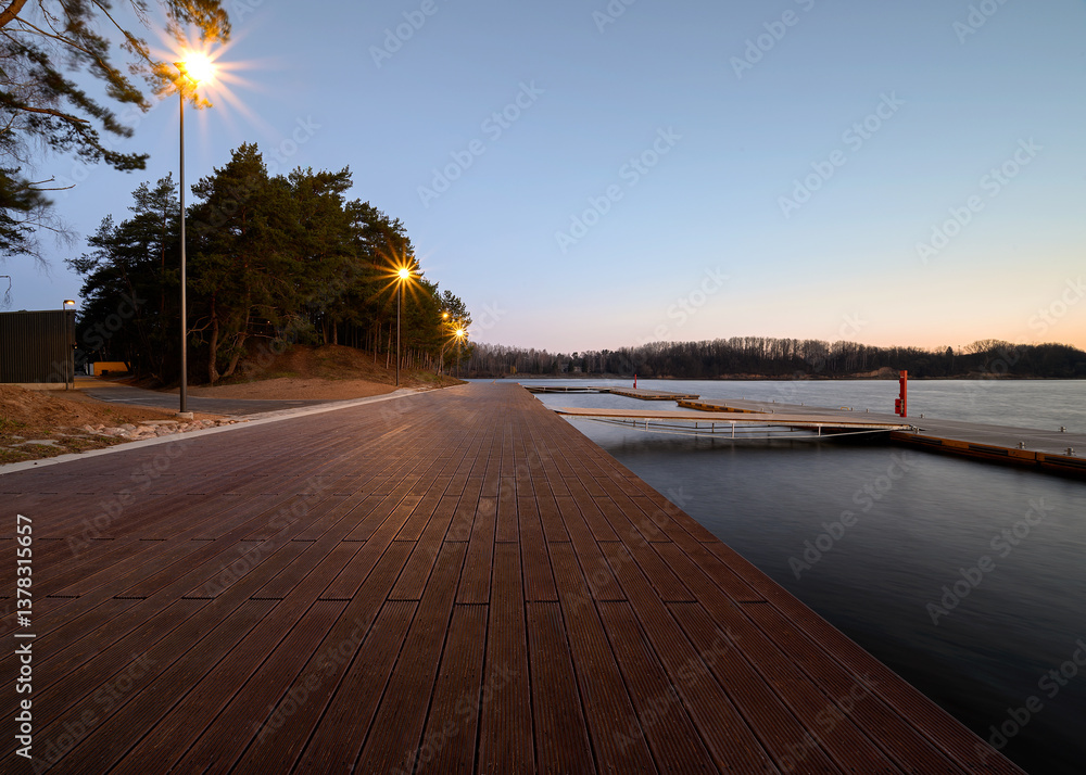Kaunas lagoon, perfectly arranged infrastructure, for recreation and entertainment in nature by the water.