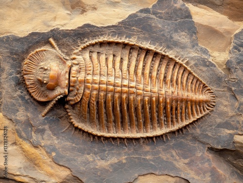 Fossilized trilobite discovered in sedimentary rock formation