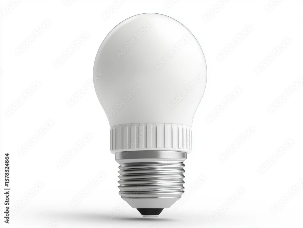 LED light bulb in a simple, clean design for energy efficiency LED light bulb in a simple, clean design for energy efficiency