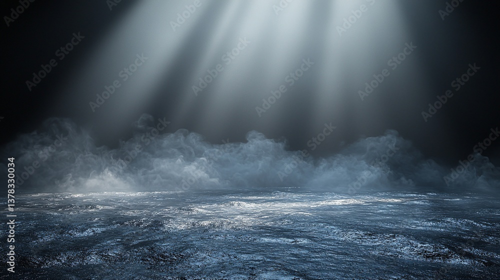 Obraz premium Dramatic Icy Background with Ethereal Light