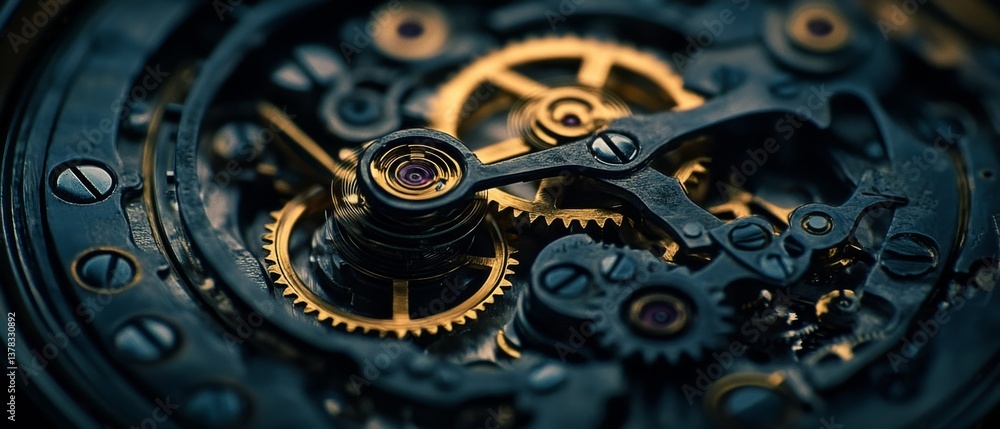 Intricate watch gears interlock in a mesmerizing dance of time, showcasing the art of precision engineering amidst a sea of golden hues. Intricate watch gears interlock in a mesmerizing dance of time, showcasing the art of precision engineering amidst a sea of golden hues.