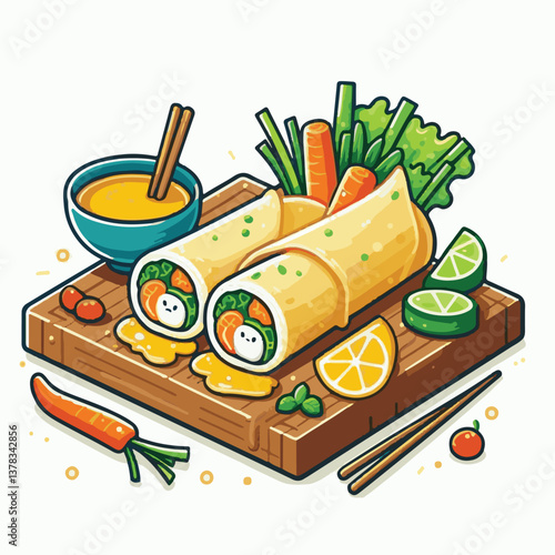 food, spring, meal, cuisine, asian, appetizer, dinner, snack, dish, fried, roll, vegetable, fresh, sauce, delicious, chinese, plate, asia, stuffed, vegetarian, traditional, vietnamese, spring rolls, c