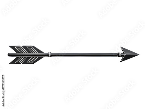 Black Vintage Arrow Design Isolated Transparent Background PNG Image