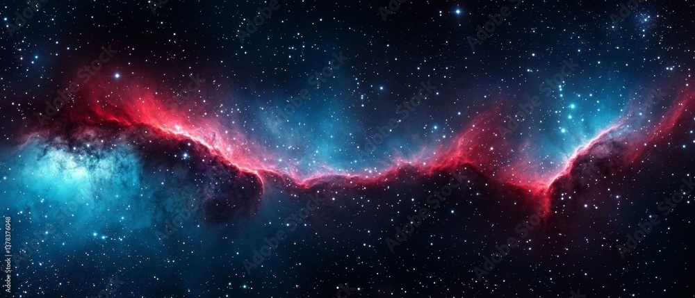 Fototapeta premium Deep space abstract background created with generative algorithms.