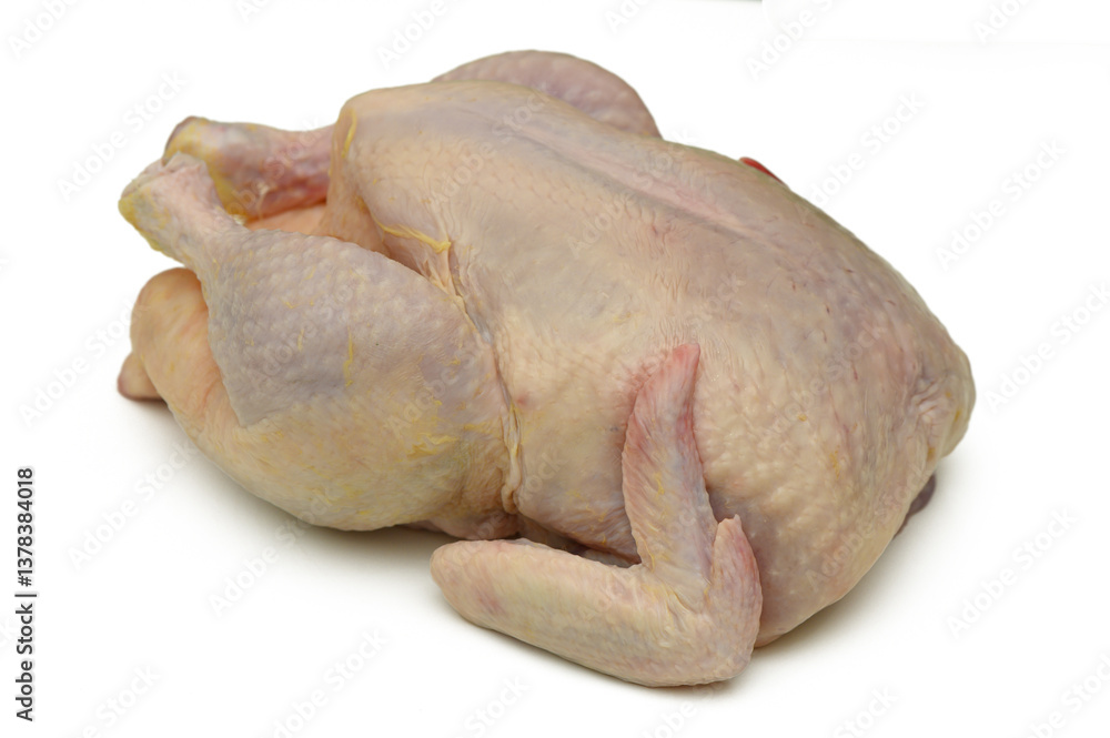 Freshly prepared whole chicken ready for culinary adventures in the kitchen during a lively family gathering Freshly prepared whole chicken ready for culinary adventures in the kitchen during a lively family gathering