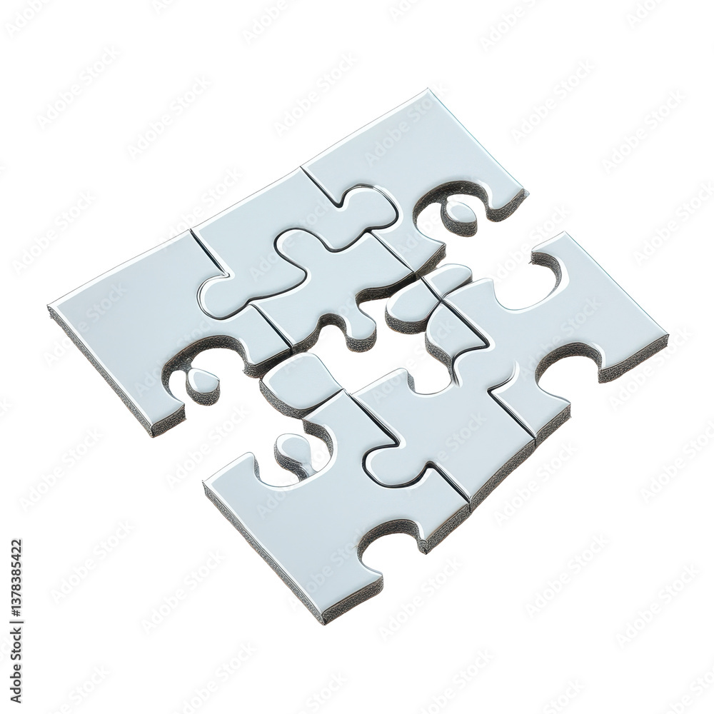 Fototapeta premium Jigsaw isolated on white background