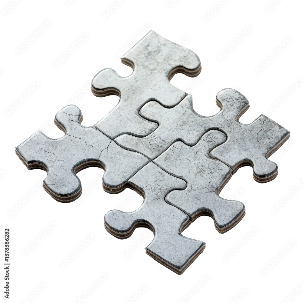 Fototapeta premium Jigsaw isolated on white background