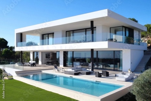 Wallpaper Mural Espacios exteriores impresionantes en esta lujosa villa de dos pisos. Torontodigital.ca