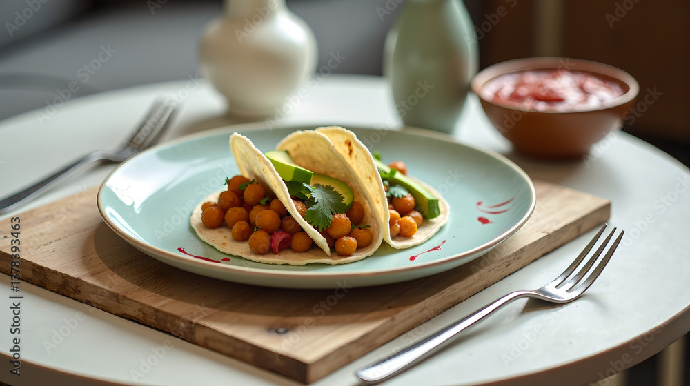 vegan tacos with chickpea and avocado vegan tacos with chickpea and avocado