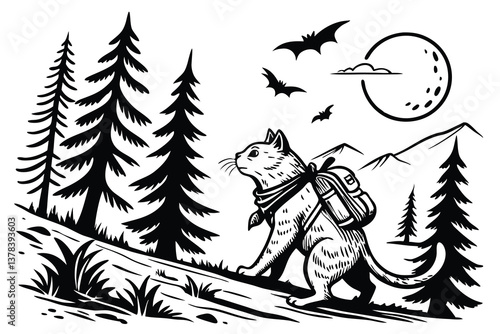 Adventure Cat Backpacking Feline Tales