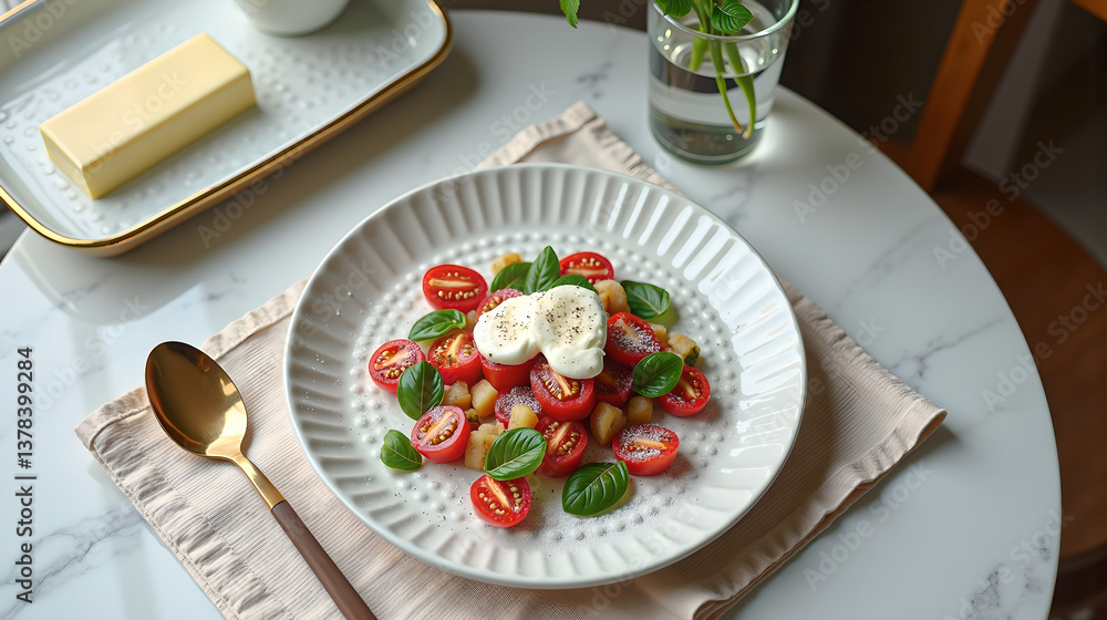caprese salad with heirloom tomatoes caprese salad with heirloom tomatoes