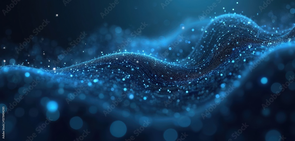 Abstract illustration big data technology concept. Digital network conveys data network. Visualizes digital cyberspace with particles. Modern digital design creates futuristic vibe. Excellent for Abstract illustration big data technology concept. Digital network conveys data network. Visualizes digital cyberspace with particles. Modern digital design creates futuristic vibe. Excellent for