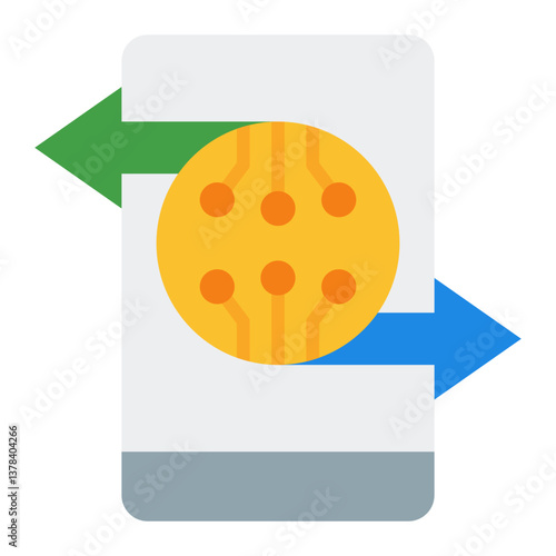 Tokenized Transactions Icon. Digital security symbol. Encrypted financial data and fintech protection - stock vector