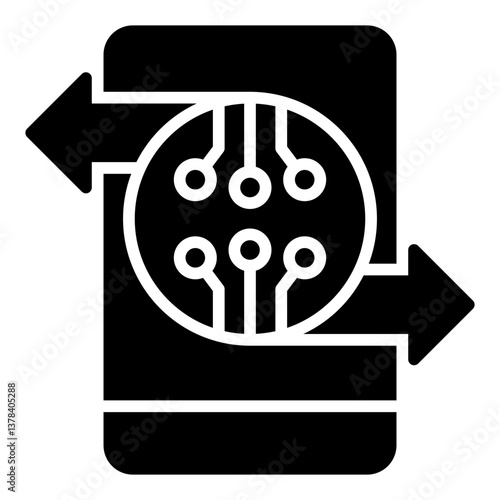 Tokenized Transactions Icon. Digital security symbol. Encrypted financial data and fintech protection - stock vector