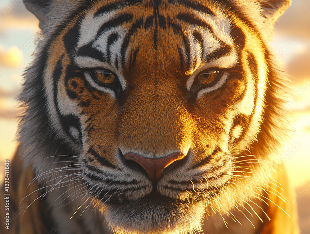 Fototapeta premium Tiger close-up, fierce tiger,