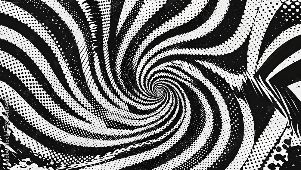 Fototapeta premium Swirl Halftone Texture Background