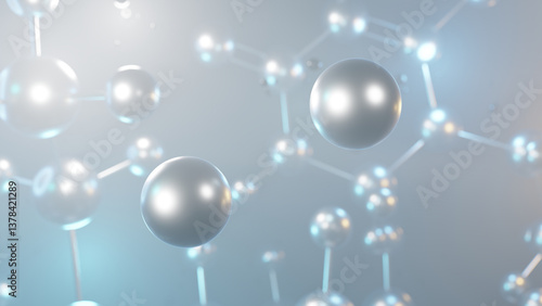 Εκτύπωση καμβά sodium iodide molecular structure, 3d model molecule, ionic compound structural
