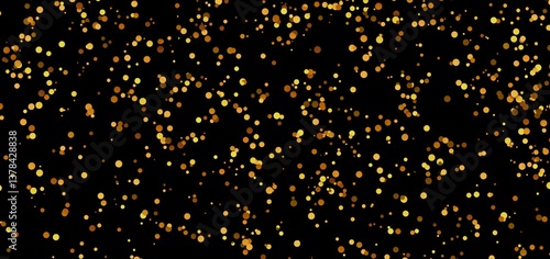 Obraz na płótnie Sparkling gold confetti on black. Festive, celebratory backdrop. w salonie